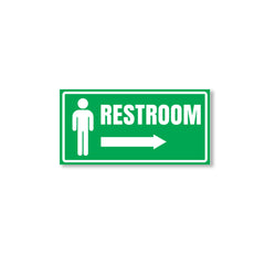 Restroom Directional Sign – Modern Bathroom Wayfinding Wall Sign (Indoor/Outdoor Use)