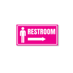 Restroom Directional Sign – Modern Bathroom Wayfinding Wall Sign (Indoor/Outdoor Use)