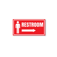 Restroom Directional Sign – Modern Bathroom Wayfinding Wall Sign (Indoor/Outdoor Use)