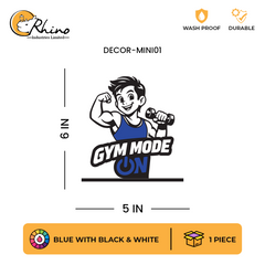 Gym Mode On Cartoon Logo – Fitness Workout Motivation Illustration
