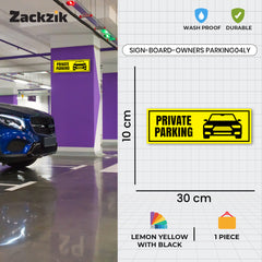 Custom Owner’s Parking Sign Board | Personalized Parking Name Board