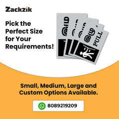 Zackzik Pull and Push Sign Boards for home and business use