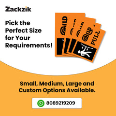 Zackzik Pull and Push Sign Boards for home and business use