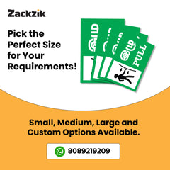 Zackzik Pull and Push Sign Boards for home and business use