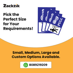 Zackzik Pull and Push Sign Boards for home and business use