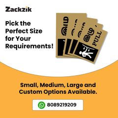 Zackzik Pull and Push Sign Boards for home and business use