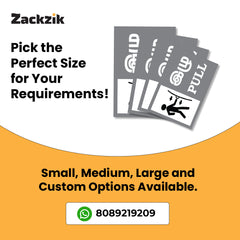 Zackzik Pull and Push Sign Boards for home and business use