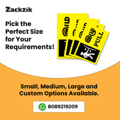 Zackzik Pull and Push Sign Boards for home and business use