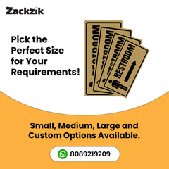 Restroom Directional Sign – Modern Bathroom Wayfinding Wall Sign (Indoor/Outdoor Use)