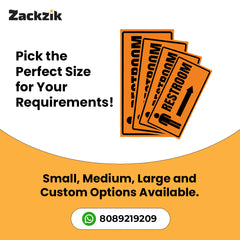 Restroom Directional Sign – Modern Bathroom Wayfinding Wall Sign (Indoor/Outdoor Use)