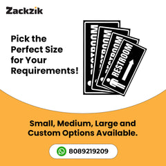 Restroom Directional Sign – Modern Bathroom Wayfinding Wall Sign (Indoor/Outdoor Use)