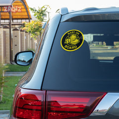 Bold Baby on Board Safety Decal for Roads