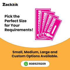 Restroom Directional Sign – Modern Bathroom Wayfinding Wall Sign (Indoor/Outdoor Use)