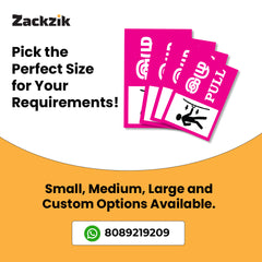 Zackzik Pull and Push Sign Boards for home and business use