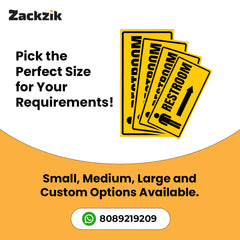 Restroom Directional Sign – Modern Bathroom Wayfinding Wall Sign (Indoor/Outdoor Use)