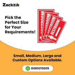 Restroom Directional Sign – Modern Bathroom Wayfinding Wall Sign (Indoor/Outdoor Use)