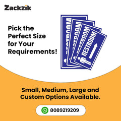 Restroom Directional Sign – Modern Bathroom Wayfinding Wall Sign (Indoor/Outdoor Use)