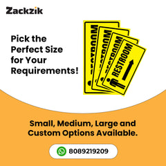 Restroom Directional Sign – Modern Bathroom Wayfinding Wall Sign (Indoor/Outdoor Use)