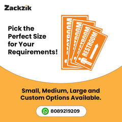 Restroom Directional Sign – Modern Bathroom Wayfinding Wall Sign (Indoor/Outdoor Use)