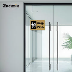 Zackzik Pull and Push Sign Boards for home and business use