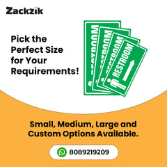 Restroom Directional Sign – Modern Bathroom Wayfinding Wall Sign (Indoor/Outdoor Use)