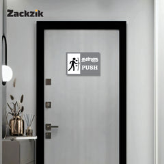 Zackzik Pull and Push Sign Boards for home and business use