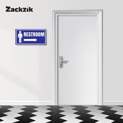 Restroom Directional Sign – Modern Bathroom Wayfinding Wall Sign (Indoor/Outdoor Use)