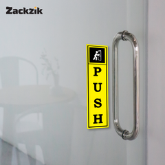 Zackzik Pull and Push Sign Boards for clear door signs