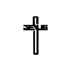 Jesus Cross Car Sticker – Modern Jesus Text Cross Vinyl Decal for Cars & Bikes | Waterproof Christian Faith Sticker