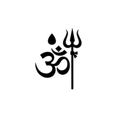 Om Trishul Car Sticker – Mahadev Om Symbol Vinyl Decal for Cars & Bikes | Waterproof Hindu Spiritual Sticker