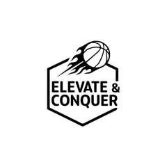 Elevate & Conquer Basketball Car Window Sticker | Motivational Sports Vinyl Decal