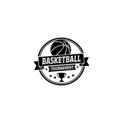 Basketball Tournament Emblem Car Window Sticker | Sports Vinyl Decal for Cars & Laptops