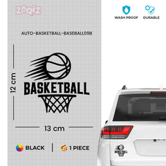 Fast Break Basketball Car Window Sticker | Sports Vinyl Decal for Cars & Laptops