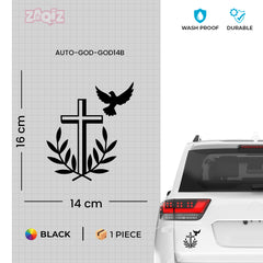 Christian Heart Cross Car Sticker – Jesus Faith Vinyl Decal for Cars & Bikes | Waterproof Religious Sticker (Copy)