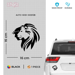 Lion Head Car Sticker – Fierce Lion Profile Vinyl Decal for Cars & Bikes | Waterproof Animal Graphic Sticker
