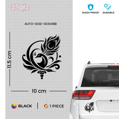 Abstract Lord Krishna Symbol Wall Sticker for Spiritual Home Decoration