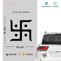 Hindu Swastik Car Sticker – Auspicious Vinyl Decal for Cars, Bikes, Home & Office | Waterproof & Durable
