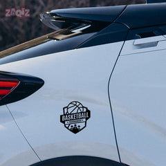 Basketball Tournament Badge Car Window Sticker | Sports Vinyl Decal for Cars & Laptops