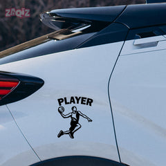 Basketball Player Car Window Sticker | Slam Dunk Sports Vinyl Decal for Cars, Laptops & Walls