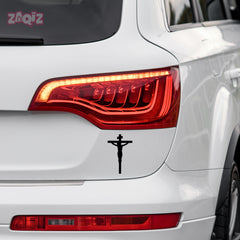 Jesus Crucifix Car Sticker – Christian Cross Vinyl Decal for Cars & Bikes | Waterproof Religious Faith Sticker