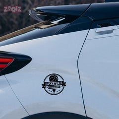 Basketball Tournament Emblem Car Window Sticker | Sports Vinyl Decal for Cars & Laptops