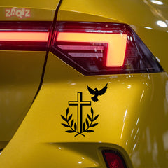 Christian Heart Cross Car Sticker – Jesus Faith Vinyl Decal for Cars & Bikes | Waterproof Religious Sticker (Copy)