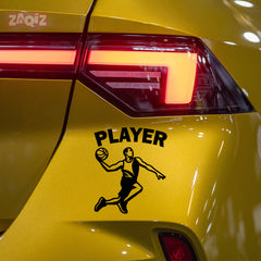 Basketball Player Car Window Sticker | Slam Dunk Sports Vinyl Decal for Cars, Laptops & Walls