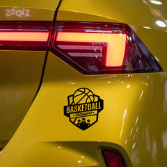 Basketball Tournament Badge Car Window Sticker | Sports Vinyl Decal for Cars & Laptops