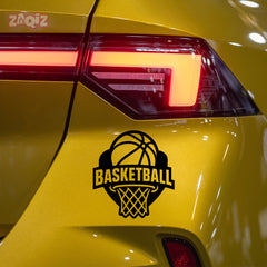 Basketball Hoop Car Window Sticker | Sports Vinyl Decal for Cars, Laptops & Walls