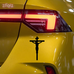 Jesus Crucifix Car Sticker – Christian Cross Vinyl Decal for Cars & Bikes | Waterproof Religious Faith Sticker
