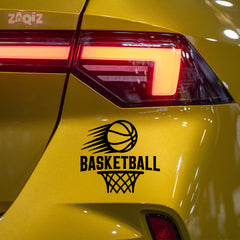 Fast Break Basketball Car Window Sticker | Sports Vinyl Decal for Cars & Laptops