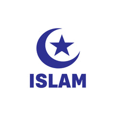 Islam Crescent Moon Star Car Sticker – Muslim Faith Vinyl Decal with ISLAM Text | Waterproof Islamic Symbol Sticker