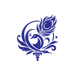 Abstract Lord Krishna Symbol Wall Sticker for Spiritual Home Decoration