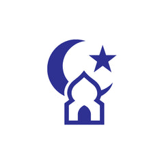 Islamic Mosque Car Sticker – Crescent Moon & Star Vinyl Decal for Cars & Bikes | Waterproof Muslim Faith Sticker